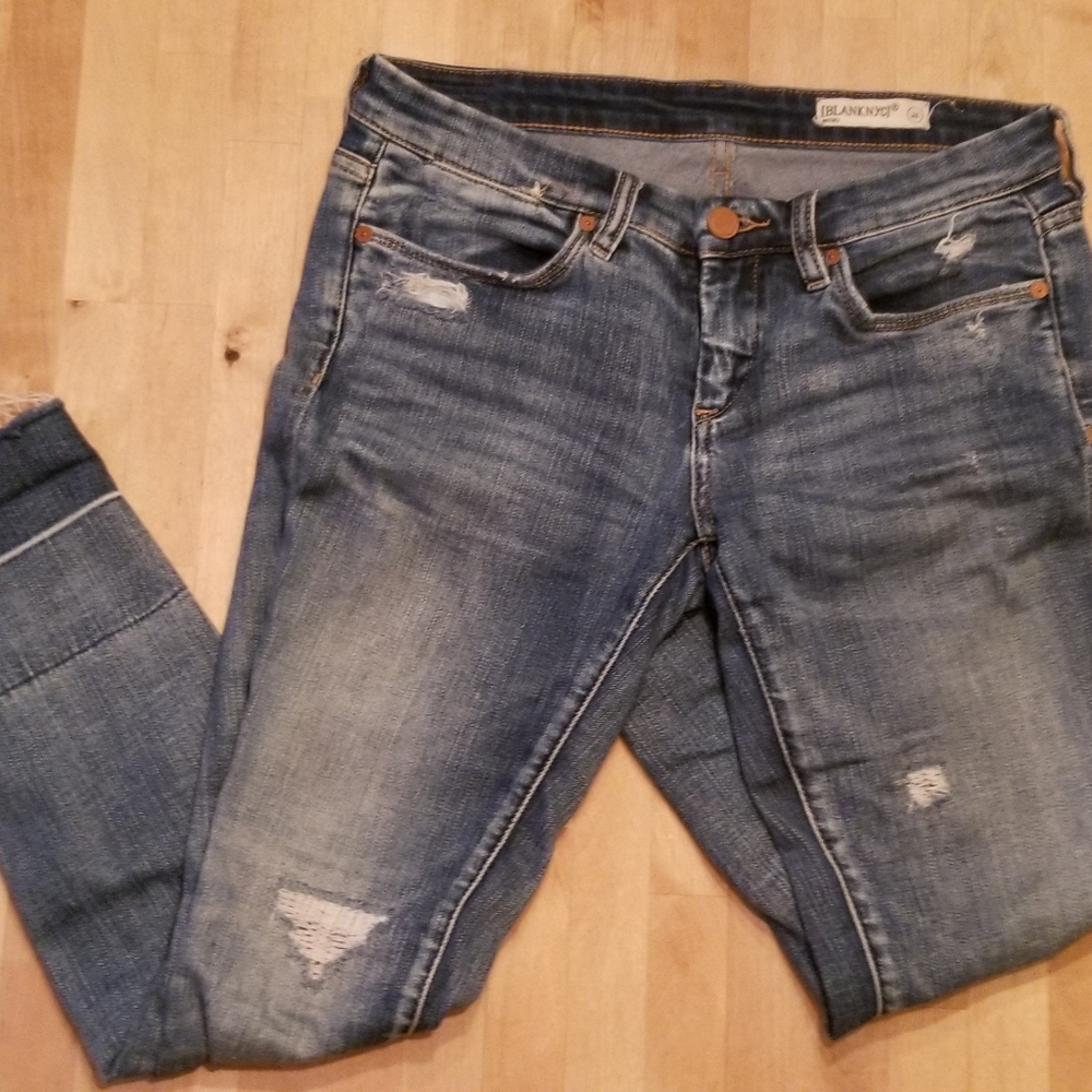 Blank NYC Distressed Low Rise Jeans